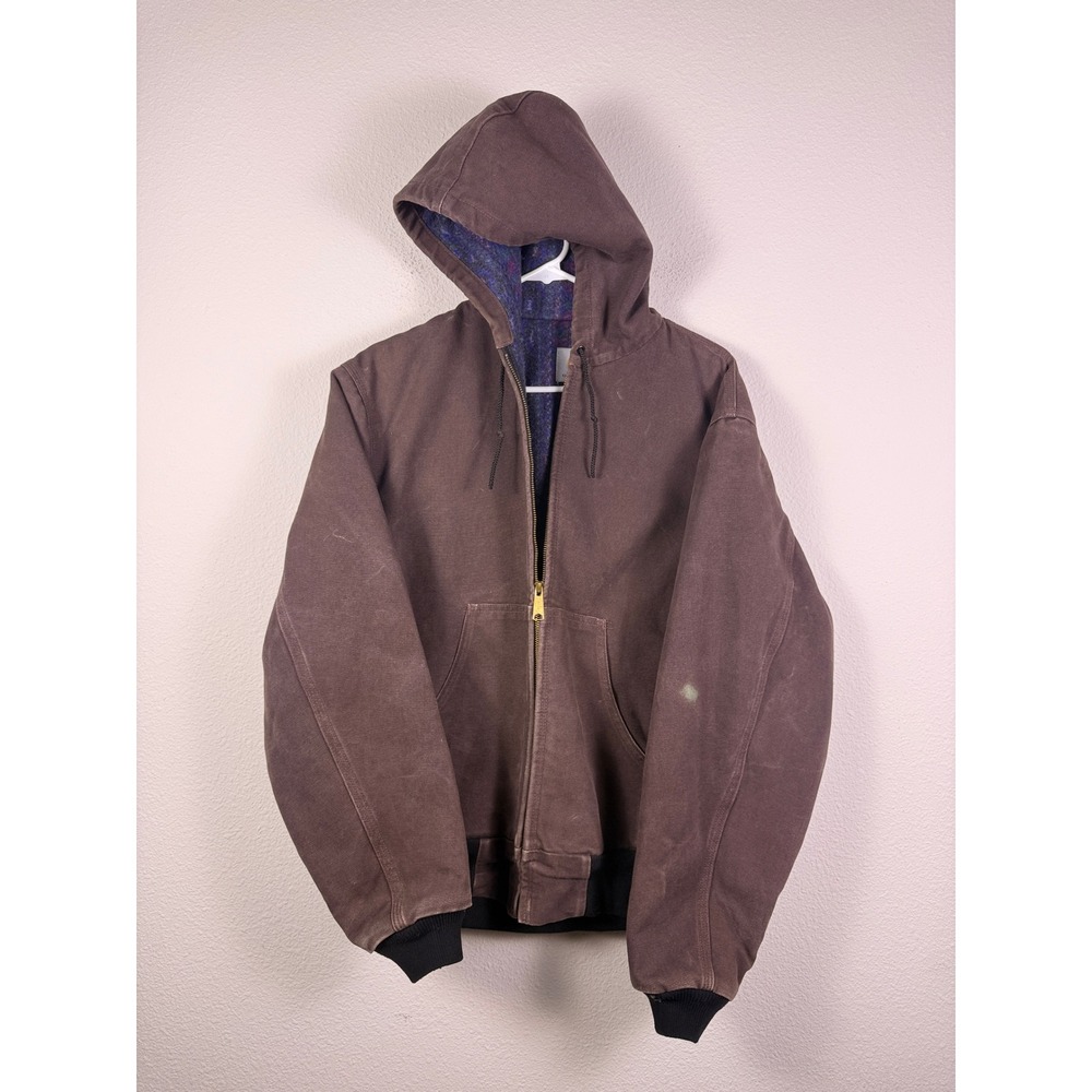 Vintage Carhartt Southwest Aztec Hooded Jacket Brown Large 1990s Workwear Rare